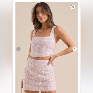 Ella Floral Tweed Skirt from Altar’d State